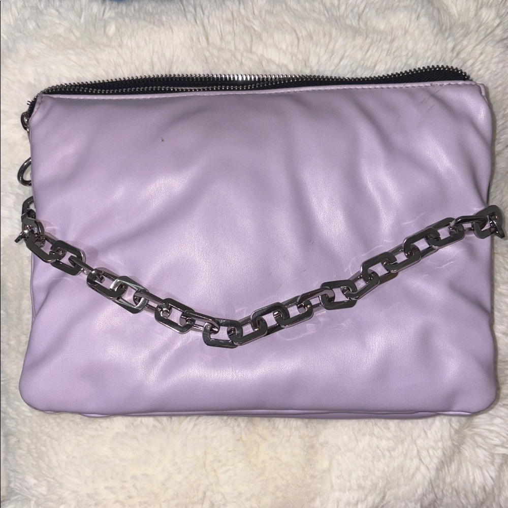 Topshop Lilac Chain Handle Shoulder Bag - Picture 2 of 7